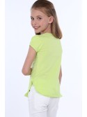 Tricou fete cu maneci plasa verde NDZ0764 - Magazin online - Boutique